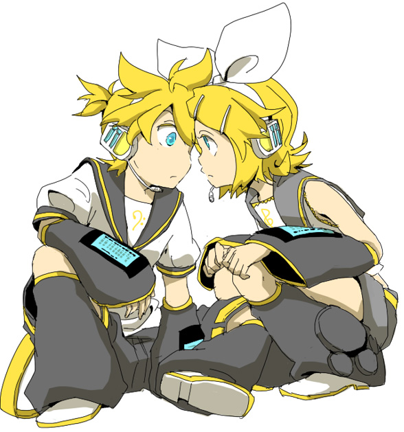 kagamine rin and kagamine len (vocaloid) drawn by yuzuhara_moke