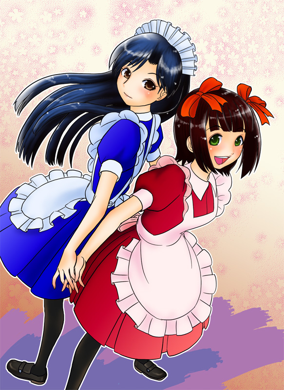 kisaragi chihaya and amami haruka (idolmaster and 1 more) drawn by kabaya_kousuke