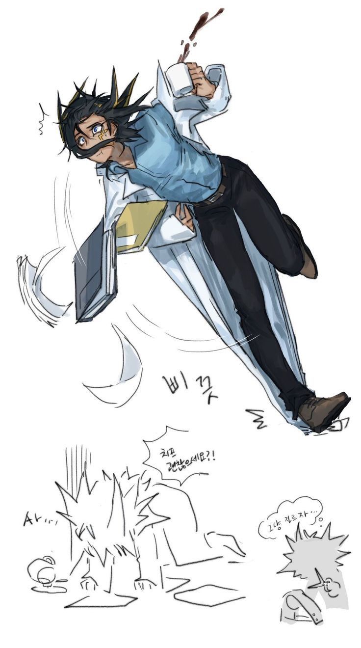 fudo yusei (yu-gi-oh! and 1 more) drawn by momentcorefly