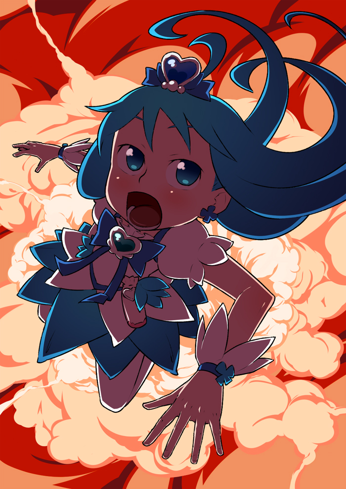 kurumi erika and cure marine (precure and 1 more) drawn by gishi