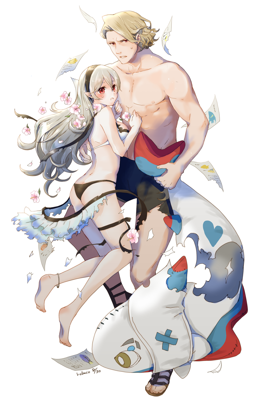 female corrin, xander, and lilith (fire emblem and 2 more) drawn by robaco