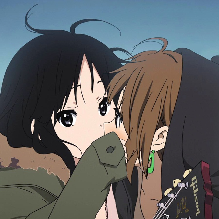 akiyama mio and hirasawa yui (k-on! and 1 more)