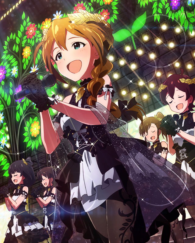 futami mami, satake minako, nakatani iku, baba konomi, and kinoshita hinata (idolmaster and 1 more)