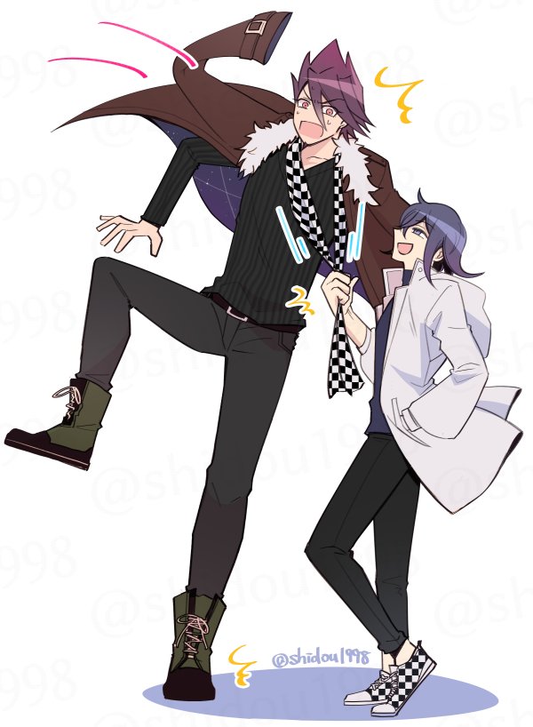 oma kokichi and momota kaito (danganronpa and 1 more) drawn by shidou1998
