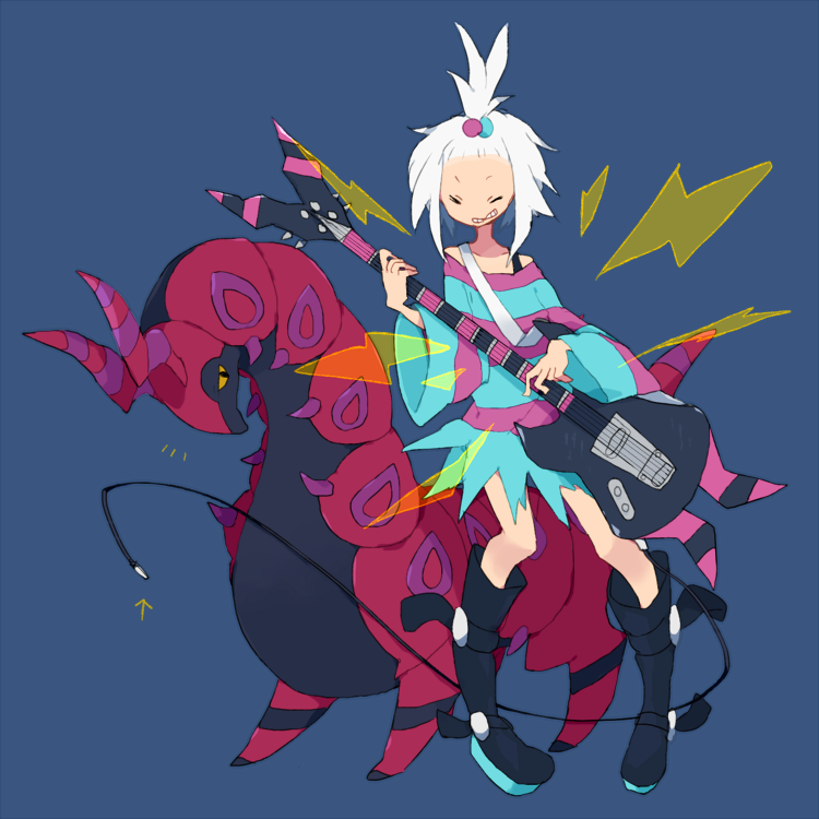 roxie and scolipede (pokemon and 1 more) drawn by mua_(amu-arisu)
