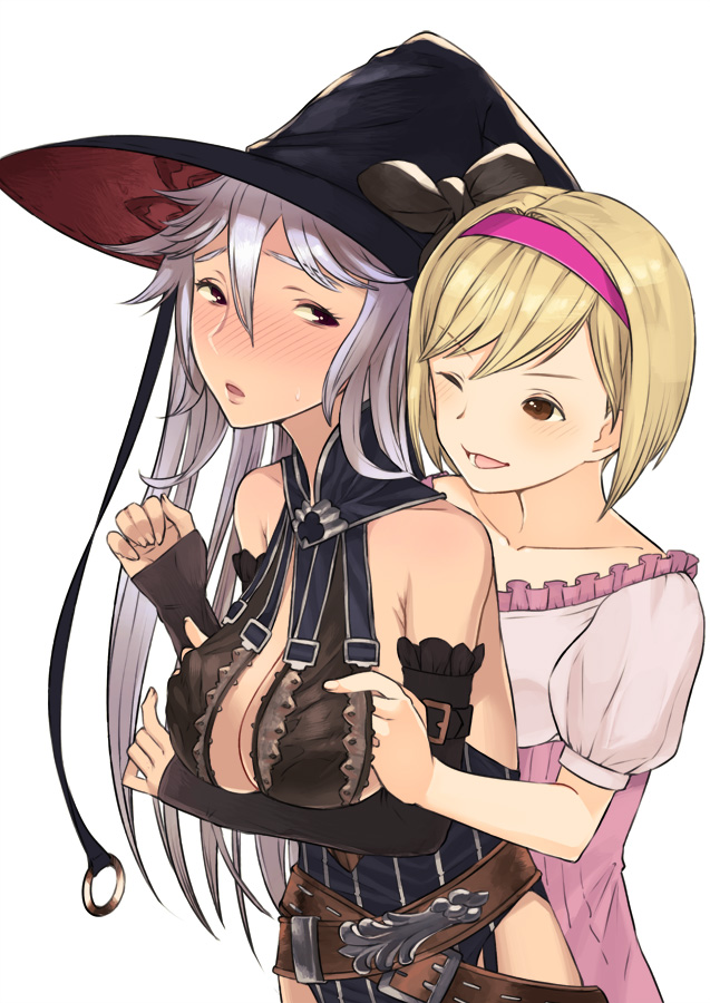 djeeta, fighter, and magisa (granblue fantasy) drawn by sentou
