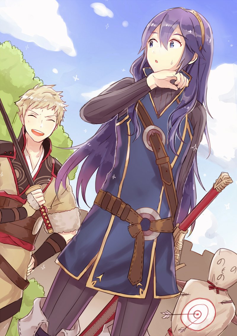 lucina and owain (fire emblem and 1 more) drawn by dinikee
