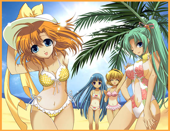 furude rika, ryuuguu rena, houjou satoko, and sonozaki mion (higurashi no naku koro ni) drawn by suzuragi_karin