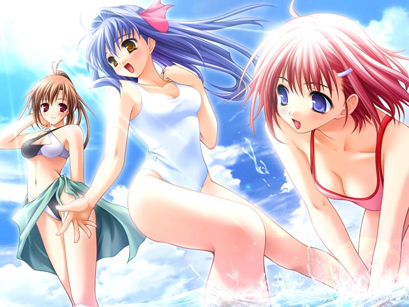 shirase ui, asou suzune, and kouda chinatsu (floralia and 1 more) drawn by masaharu