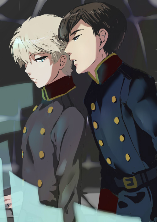 slaine troyard and harklight (aldnoah.zero) drawn by tarakoutibiru
