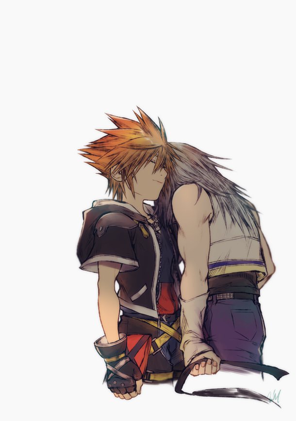 sora and riku (kingdom hearts and 1 more) drawn by mim_(mimya0600)