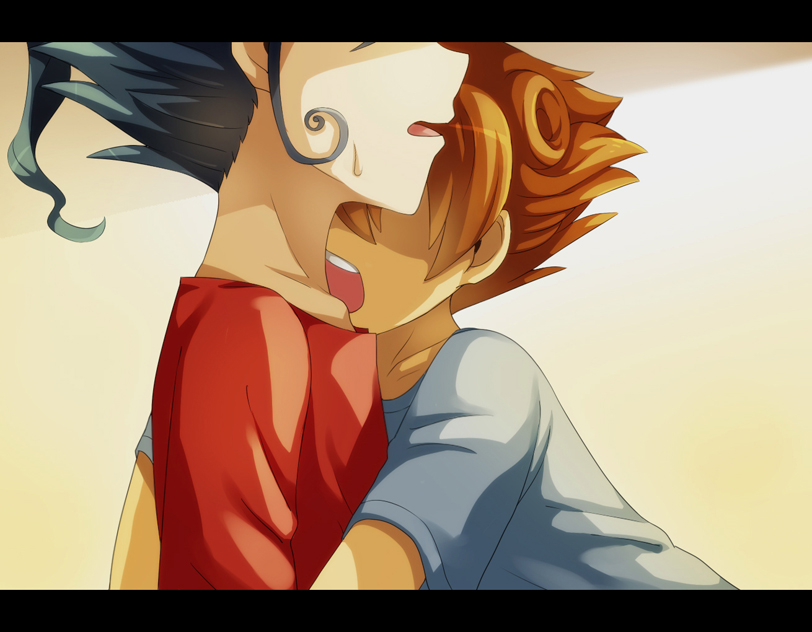 matsukaze tenma and tsurugi kyousuke (inazuma eleven and 1 more) drawn by cr72
