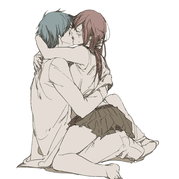erza scarlet and jellal fernandes (fairy tail) drawn by gurubushi