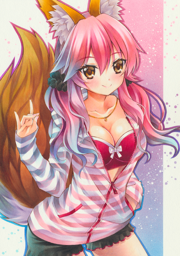 tamamo and tamamo no mae (fate and 1 more) drawn by yuto_takumi