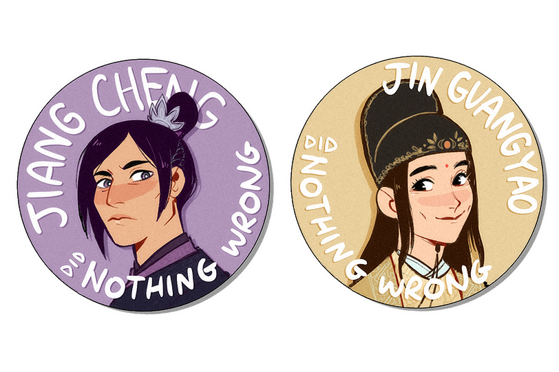 jiang cheng and jin guangyao (modao zushi) drawn by hawberries