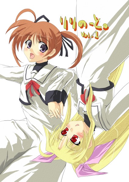 fate testarossa and takamachi nanoha (lyrical nanoha and 2 more) drawn by boshinote