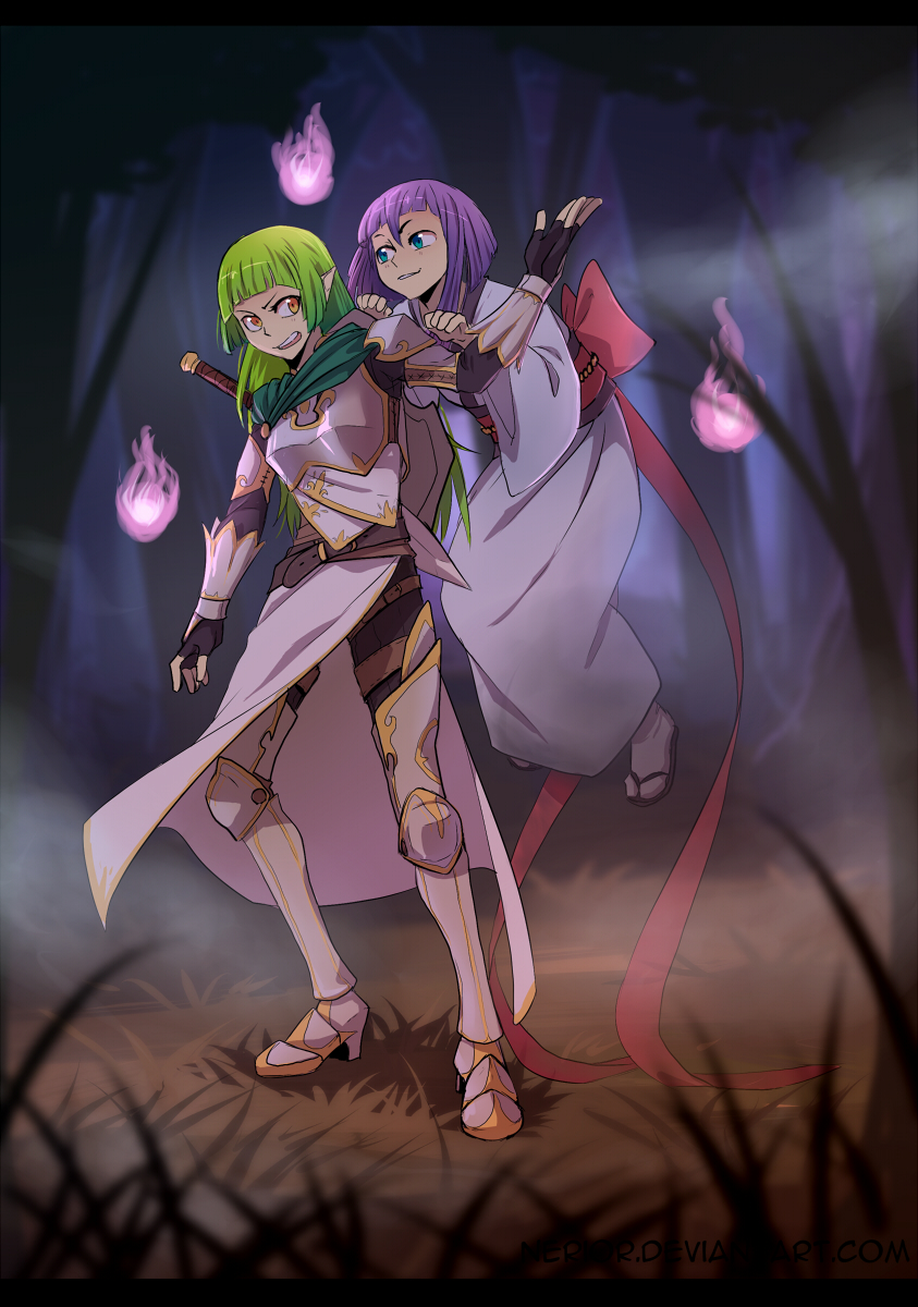 isabelle and rynn (original) drawn by nerior