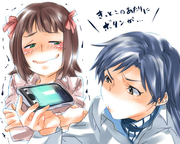 kisaragi chihaya and amami haruka (idolmaster) drawn by @unko
