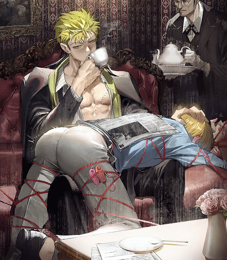 roronoa zoro and sanji (one piece) drawn by runa_(nori31291404)