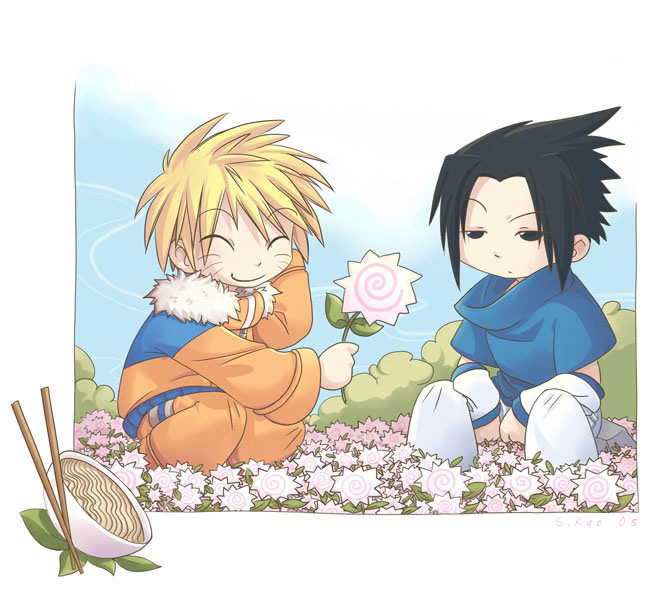 uzumaki naruto and uchiha sasuke (naruto) drawn by zetallis