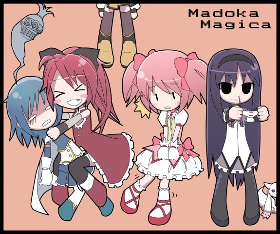 akemi homura, kaname madoka, miki sayaka, sakura kyoko, tomoe mami, and 2 more (mahou shoujo madoka magica) drawn by mukai_keiichirou