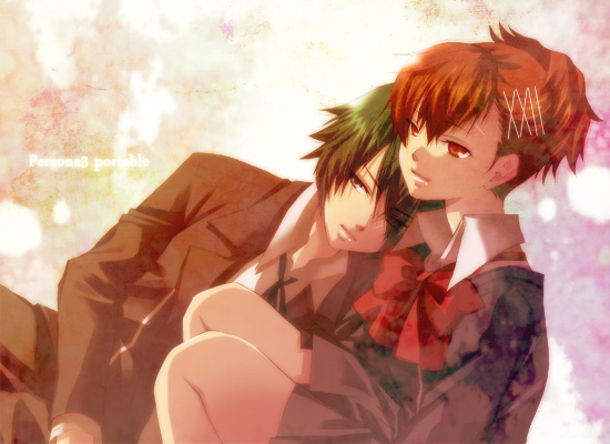 yuuki makoto and shiomi kotone (persona and 2 more) drawn by shushi0121