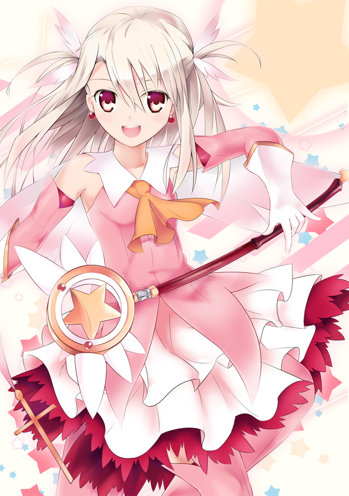 illyasviel von einzbern, prisma illya, and magical ruby (fate and 1 more) drawn by sevens_(treefeather)