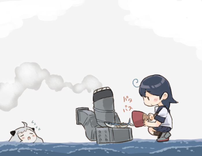 ushio and northern little sister (kantai collection) drawn by saiguchi_otoufu