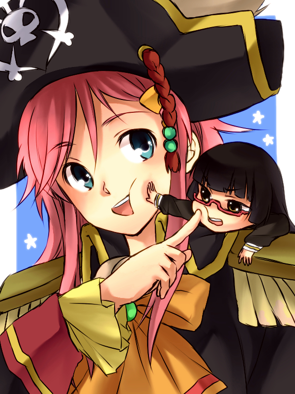 katou marika and chiaki kurihara (miniskirt pirates) drawn by gomi_yashiki