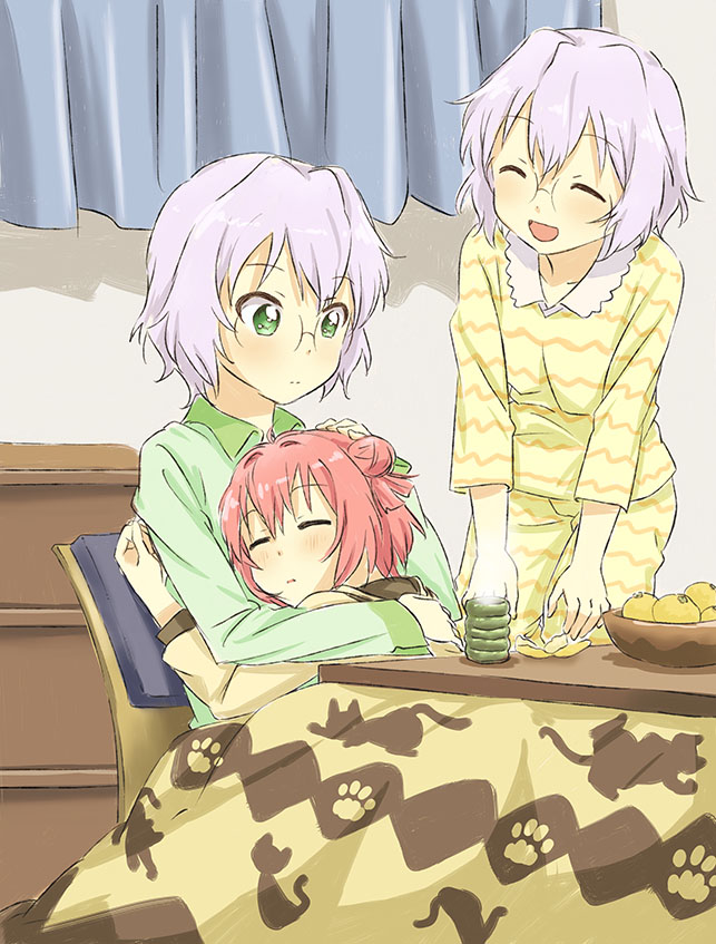 akaza akari, ikeda chitose, and ikeda chizuru (yuruyuri) drawn by shikou_sakugo_(qqap9gt9k)