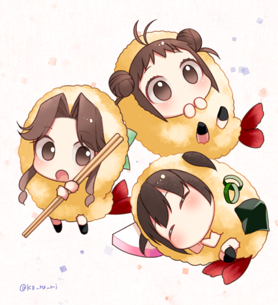 sendai, naka, and jintsuu (kantai collection) drawn by koruri