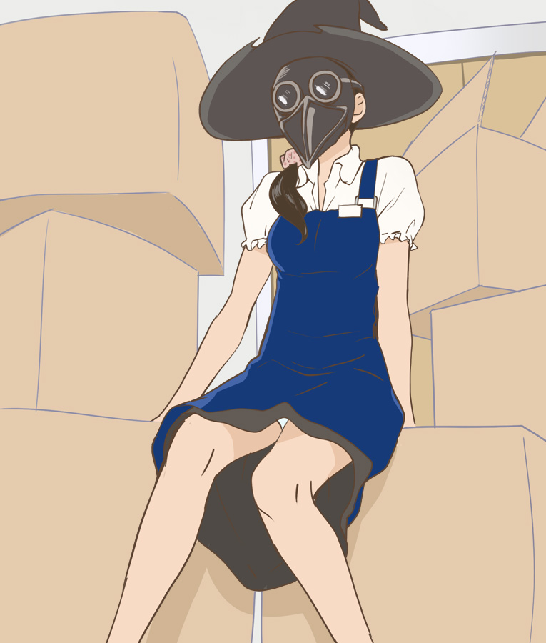 pest mask (gaikotsu shotenin honda-san) drawn by haruyama_kazunori