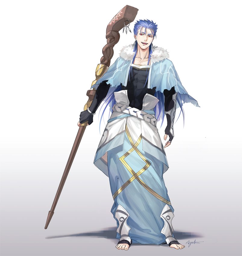 cu chulainn (fate and 1 more) drawn by suda_ayaka