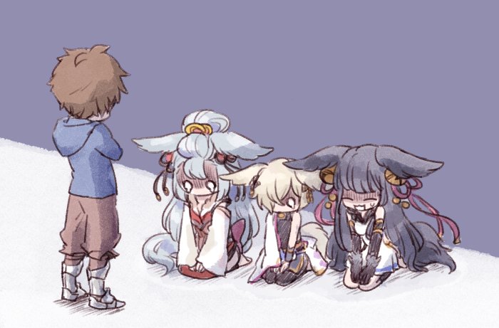 gran, fighter, yuel, societte, and kou (granblue fantasy) drawn by soppos