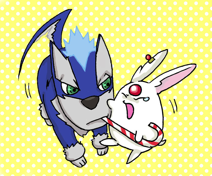 repede and mokona (tales of and 2 more) drawn by erutan