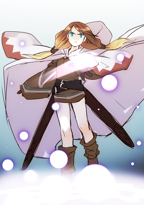 white mage and geomancer (final fantasy and 1 more) drawn by astl_t