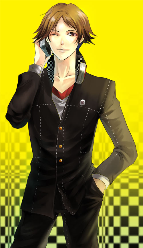hanamura yousuke (persona and 1 more) drawn by shoko_makiko