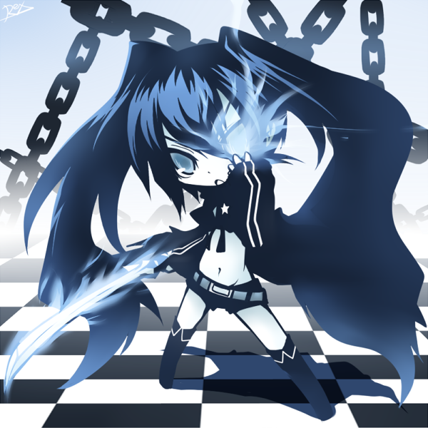 black rock shooter (black rock shooter) drawn by reku