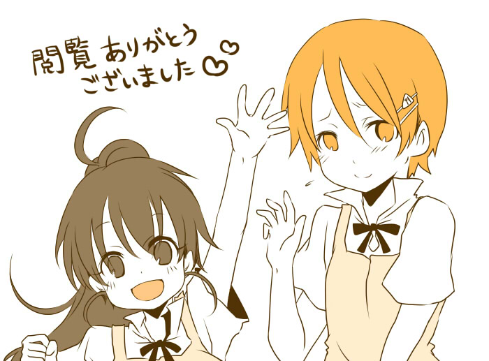 taneshima popura and inami mahiru (working!!) drawn by yucco_kxoxc