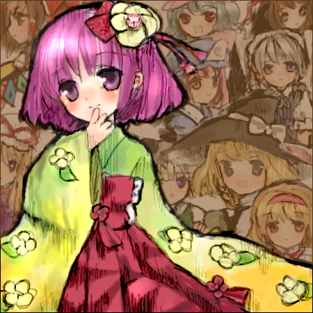 hakurei reimu, kirisame marisa, remilia scarlet, izayoi sakuya, konpaku youmu, and 5 more (touhou) drawn by torii_sumi