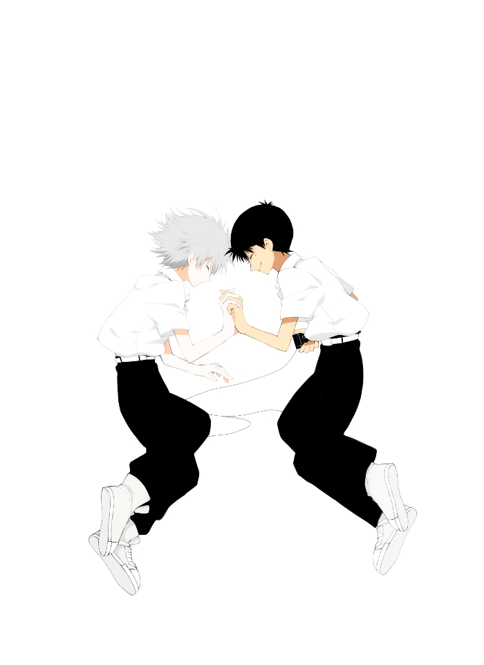 ikari shinji and nagisa kaworu (neon genesis evangelion and 2 more) drawn by tiny5