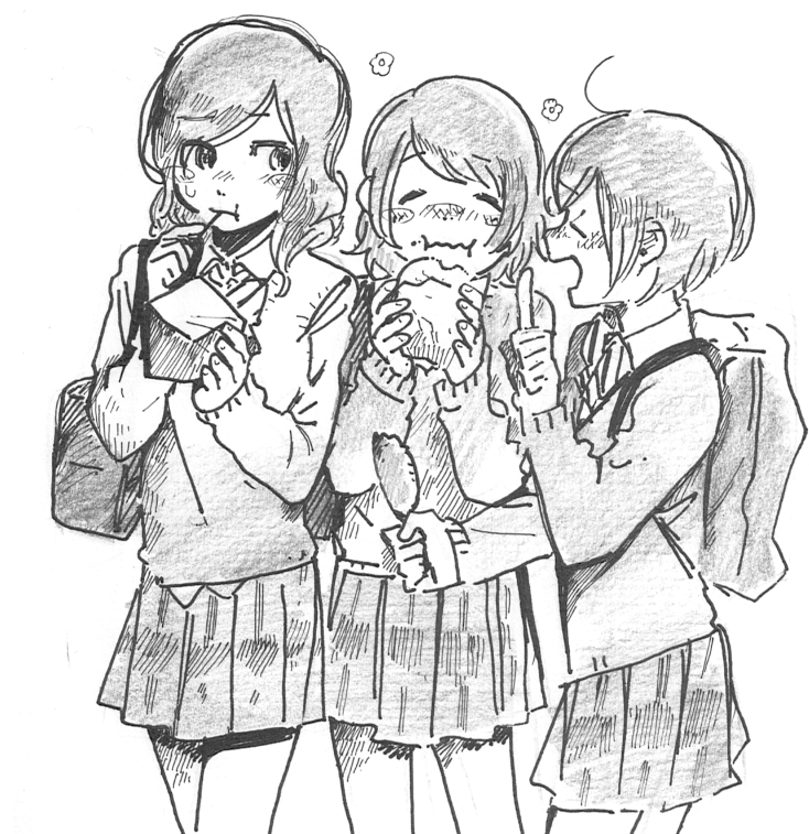 nishikino maki, hoshizora rin, and koizumi hanayo (love live! and 1 more) drawn by tamagogogo