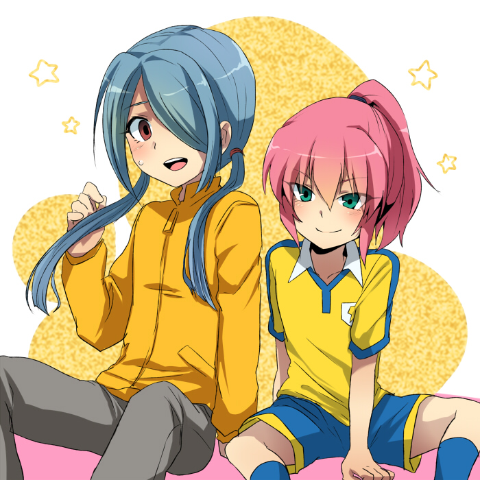 kirino ranmaru and kazemaru ichirouta (inazuma eleven and 1 more) drawn by marimo_danshaku