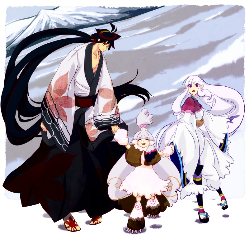 togame, yasuri shichika, and itezora konayuki (katanagatari) drawn by tom2940