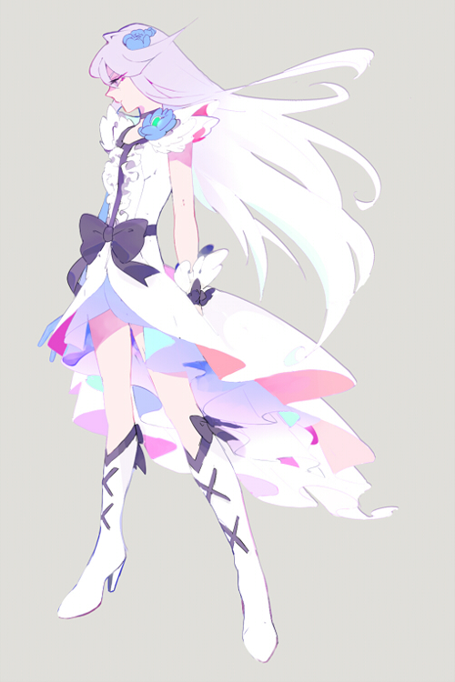 tsukikage yuri and cure moonlight (precure and 1 more) drawn by okomeuma
