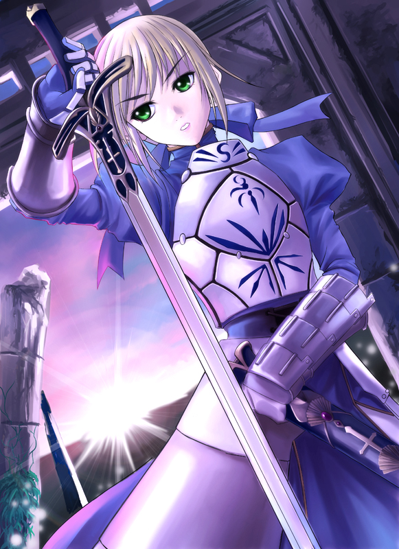 artoria pendragon and saber (fate and 1 more) drawn by yamagami_mozuku
