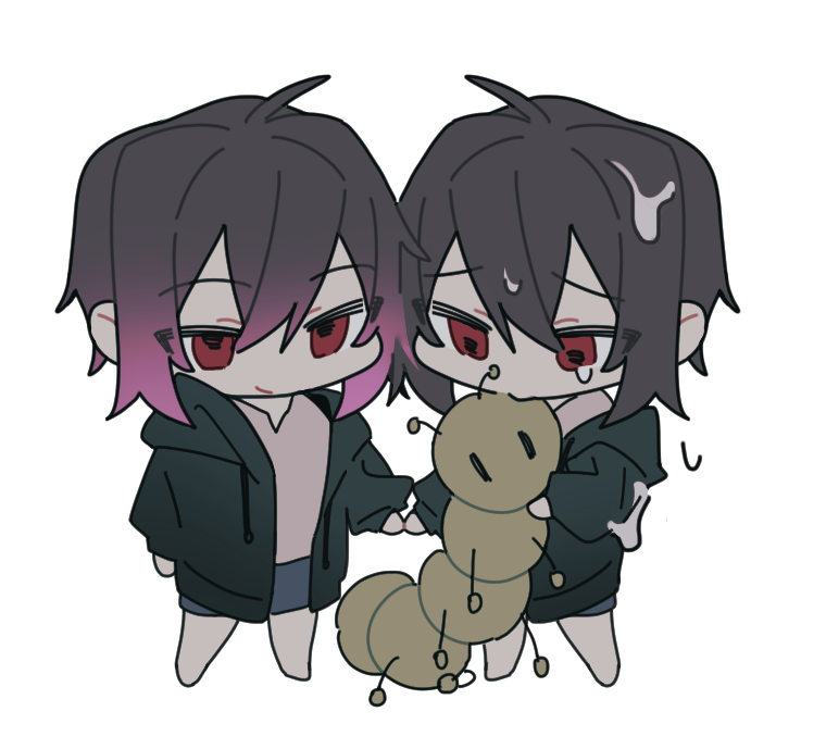 isoi haruki and origin alpha (saibou shinkyoku) drawn by deltaa