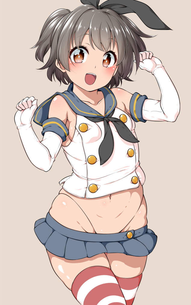 shimakaze and akagi miria (kantai collection and 2 more) drawn by shirokuma_(nankyoku)
