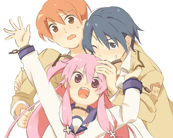 yui, hinata hideki, and otonashi yuzuru (angel beats!) drawn by hayato_(meromoni)