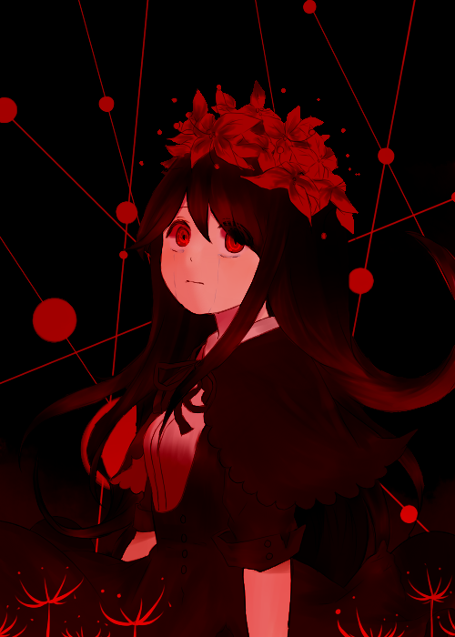 akemi homura and homulilly (mahou shoujo madoka magica and 1 more) drawn by fishking_(alice)